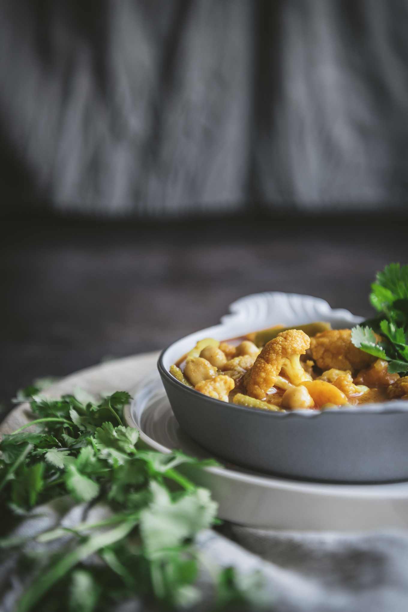 curry con verduras y garbanzos